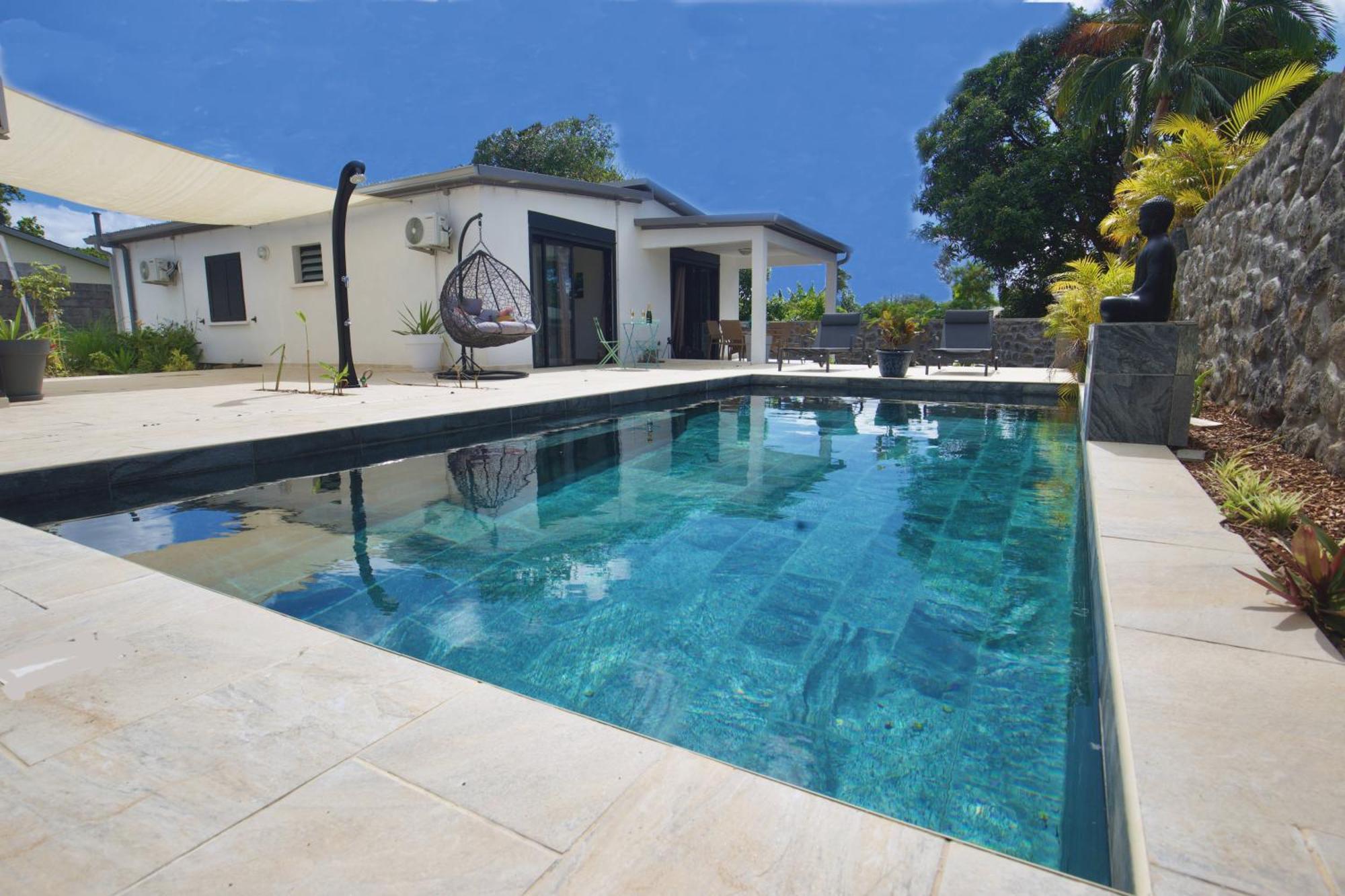 Villa Du Beau Vallon 2 Jacuzzi Privatif Et Piscine Chauffee Partagee Saint-Benoît Exterior foto